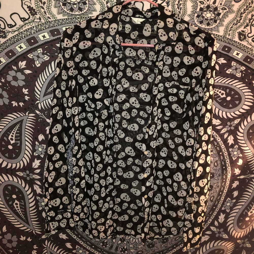 Aeropostale Skull Button Up